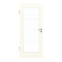 Frontansicht von GARANT Zimmertür 0105-60 Pearl White CPL mit Lichtausschnitt LA-2 Sprosse SP10