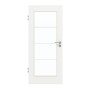 Frontansicht von GARANT Zimmertür D354-60 Designer White Resopal mit Lichtausschnitt LA-2 Sprosse SP10