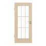 Frontansicht von GARANT Zimmertür Authentic Sand GCK08 mit Lichtausschnitt LA-2 Sprosse SP2