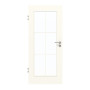 Frontansicht von GARANT Zimmertür 0105-60 Pearl White CPL mit Lichtausschnitt LA-2 Sprosse SP4