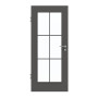 Frontansicht von GARANT Zimmertür 10622-60 Ebony CPL mit Lichtausschnitt LA-2 Sprosse SP4