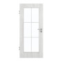 Frontansicht von GARANT Zimmertür Authentic Grigio CPL mit Lichtausschnitt LA-2 Sprosse SP4
