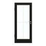 Frontansicht von GARANT Zimmertür 0901-60 Black Resopal mit Lichtausschnitt LA-3 Sprosse SP0