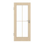 Frontansicht von GARANT Zimmertür Authentic Sand GCK08 mit Lichtausschnitt LA-3 Sprosse SP0