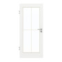 Frontansicht von GARANT Zimmertür D354-60 Designer White Resopal mit Lichtausschnitt LA-3 Sprosse SP0