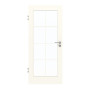 Frontansicht von GARANT Zimmertür 0105-60 Pearl White CPL mit Lichtausschnitt LA-3 Sprosse SP1