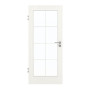 Frontansicht von GARANT Zimmertür Authentic Bianco CPL mit Lichtausschnitt LA-3 Sprosse SP1