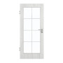 Frontansicht von GARANT Zimmertür Authentic Grigio CPL mit Lichtausschnitt LA-3 Sprosse SP1