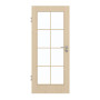 Frontansicht von GARANT Zimmertür Authentic Sand GCK08 mit Lichtausschnitt LA-3 Sprosse SP1