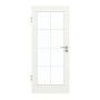 Frontansicht von GARANT Zimmertür Quer Authentic Bianco CPL mit Lichtausschnitt LA-3 Sprosse SP1