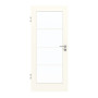 Frontansicht von GARANT Zimmertür 0105-60 Pearl White CPL mit Lichtausschnitt LA-3 Sprosse SP10