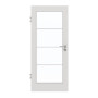 Frontansicht von GARANT Zimmertür 0160-60 Silver Grey CPL mit Lichtausschnitt LA-3 Sprosse SP10