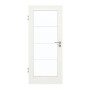 Frontansicht von GARANT Zimmertür Quer Authentic Bianco CPL mit Lichtausschnitt LA-3 Sprosse SP10