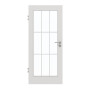 Frontansicht von GARANT Zimmertür 0160-60 Silver Grey CPL mit Lichtausschnitt LA-3 Sprosse SP2