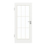 Frontansicht von GARANT Zimmertür D354-60 Designer White Resopal mit Lichtausschnitt LA-3 Sprosse SP2