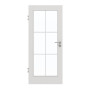Frontansicht von GARANT Zimmertür 0160-60 Silver Grey CPL mit Lichtausschnitt LA-3 Sprosse SP4