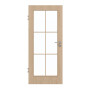 Frontansicht von GARANT Zimmertür Authentic Achat GCK08 mit Lichtausschnitt LA-3 Sprosse SP4