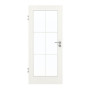Frontansicht von GARANT Zimmertür Authentic Bianco CPL mit Lichtausschnitt LA-3 Sprosse SP4