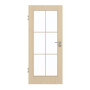 Frontansicht von GARANT Zimmertür Authentic Sand GCK08 mit Lichtausschnitt LA-3 Sprosse SP4