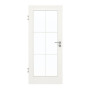 Frontansicht von GARANT Zimmertür Quer Authentic Bianco CPL mit Lichtausschnitt LA-3 Sprosse SP4
