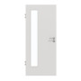Frontansicht von GARANT Zimmertür 0160-60 Silver Grey CPL mit Lichtausschnitt LA-4 bandseitig