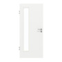 Frontansicht von GARANT Zimmertür D354-60 Designer White Resopal mit Lichtausschnitt LA-4 bandseitig
