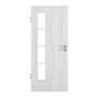 Frontansicht von GARANT Zimmertür Authentic Grigio CPL mit Lichtausschnitt LA-4 bandseitig Sprosse SP10
