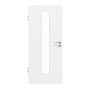 Frontansicht von GARANT Zimmertür D354-60 Designer White Resopal mit Lichtausschnitt LA-4 mittig