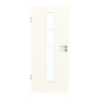 Frontansicht von GARANT Zimmertür 0105-60 Pearl White CPL mit Lichtausschnitt LA-4 mittig Sprosse SP10