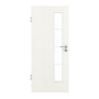 Frontansicht von GARANT Zimmertür Authentic Bianco GCK08 mit Lichtausschnitt LA-4 schlossseitig Sprosse SP10