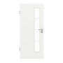 Frontansicht von GARANT Zimmertür D354-60 Designer White Resopal mit Lichtausschnitt LA-4 schlossseitig Sprosse SP10