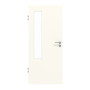 Frontansicht von GARANT Zimmertür 0105-60 Pearl White CPL mit Lichtausschnitt LA-5 bandseitig