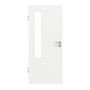 Frontansicht von GARANT Zimmertür D354-60 Designer White Resopal mit Lichtausschnitt LA-5 bandseitig