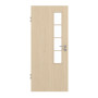 Frontansicht von GARANT Zimmertür Authentic Sand GCK08 mit Lichtausschnitt LA-5 schlossseitig Sprosse SP10