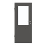 Frontansicht von GARANT Zimmertür 10622-60 Ebony CPL mit Lichtausschnitt LA-6