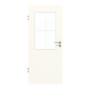 Frontansicht von GARANT Zimmertür 0105-60 Pearl White CPL mit Lichtausschnitt LA-6 Sprosse SP0