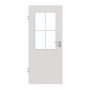Frontansicht von GARANT Zimmertür 0160-60 Silver Grey CPL mit Lichtausschnitt LA-6 Sprosse SP0