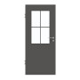 Frontansicht von GARANT Zimmertür 10622-60 Ebony CPL mit Lichtausschnitt LA-6 Sprosse SP0