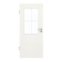 Frontansicht von GARANT Zimmertür Quer Authentic Bianco CPL mit Lichtausschnitt LA-6 Sprosse SP0