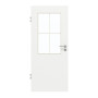 Frontansicht von GARANT Zimmertür D354-60 Designer White Resopal mit Lichtausschnitt LA-6 Sprosse SP0