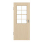 Frontansicht von GARANT Zimmertür Authentic Sand GCK08 mit Lichtausschnitt LA-6 Sprosse SP1