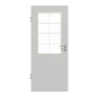 Frontansicht von GARANT Zimmertür D92-60 Dove Grey Resopal mit Lichtausschnitt LA-6 Sprosse SP1