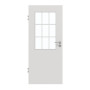 Frontansicht von GARANT Zimmertür 0160-60 Silver Grey CPL mit Lichtausschnitt LA-6 Sprosse SP2