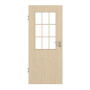 Frontansicht von GARANT Zimmertür Authentic Sand CPL mit Lichtausschnitt LA-6 Sprosse SP2