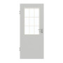 Frontansicht von GARANT Zimmertür D92-60 Dove Grey Resopal mit Lichtausschnitt LA-6 Sprosse SP2