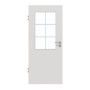 Frontansicht von GARANT Zimmertür 0160-60 Silver Grey CPL mit Lichtausschnitt LA-6 Sprosse SP4