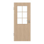 Frontansicht von GARANT Zimmertür Authentic Achat GCK08 mit Lichtausschnitt LA-6 Sprosse SP4