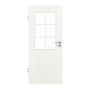 Frontansicht von GARANT Zimmertür Authentic Bianco CPL mit Lichtausschnitt LA-6 Sprosse SP4