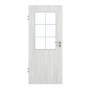 Frontansicht von GARANT Zimmertür Authentic Grigio CPL mit Lichtausschnitt LA-6 Sprosse SP4
