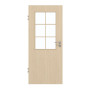 Frontansicht von GARANT Zimmertür Authentic Sand GCK08 mit Lichtausschnitt LA-6 Sprosse SP4